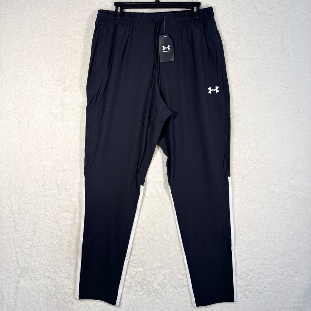 Under Armour UA Rival Stretch‎ Woven Pants Men’s Large Black Performance NEW